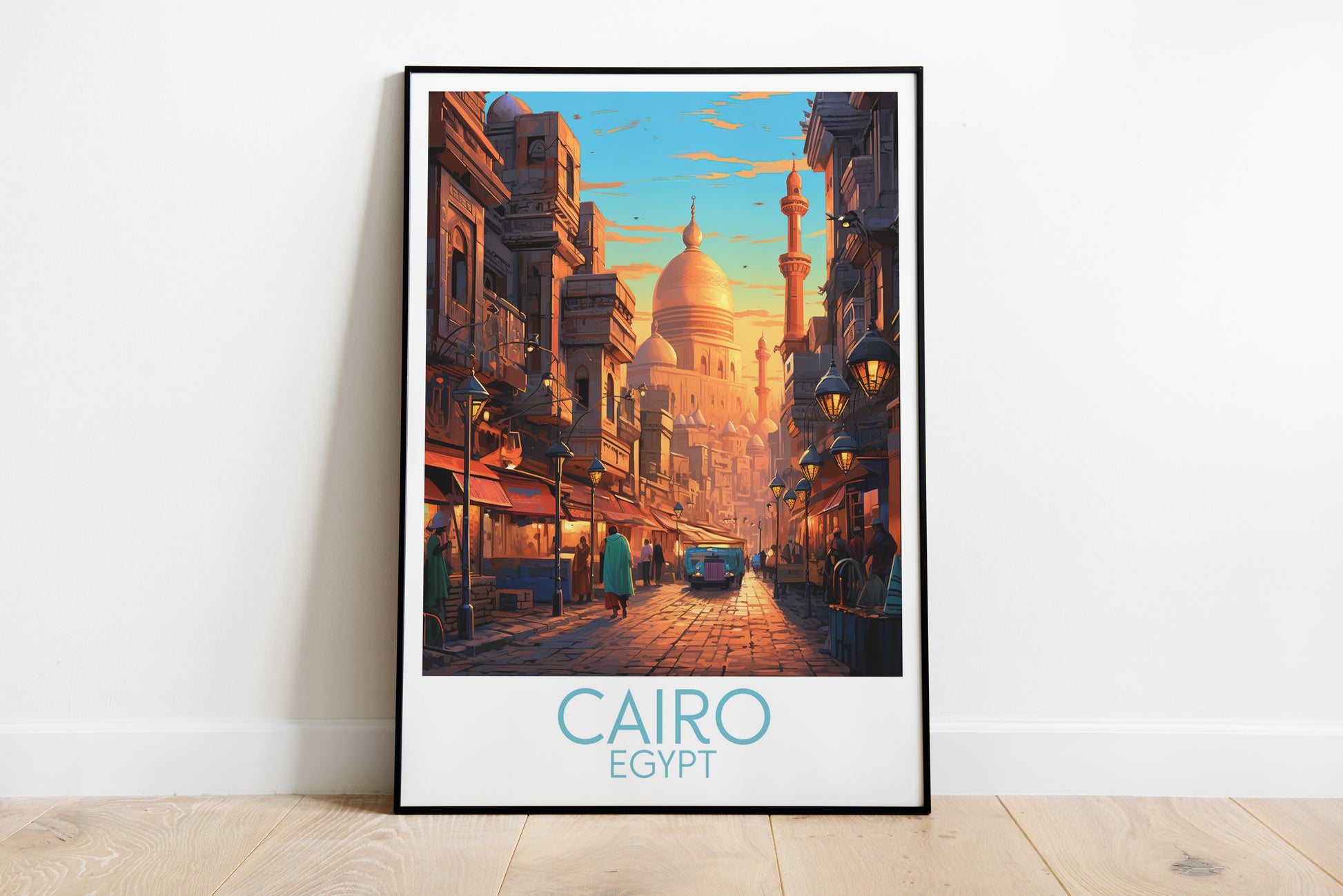 cairo travel poster on the ground egypt