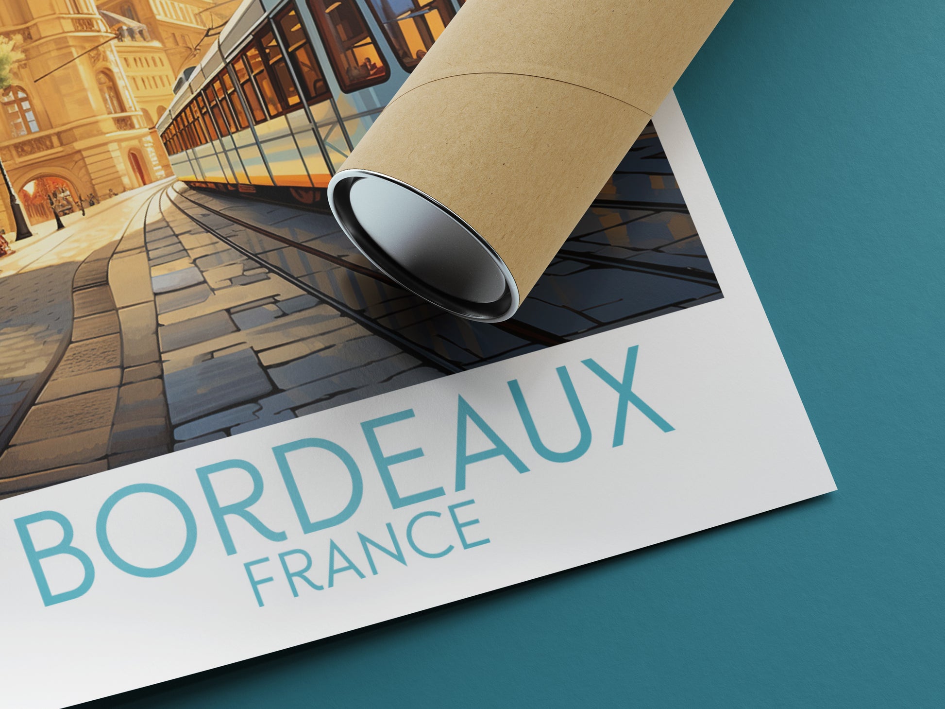 bordeaux travel poster rolled france