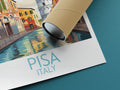 pisa travel poster rolled italy