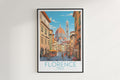 florence travel poster hanged on the wall italy