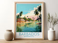 barbados travel poster for kitchen barbados