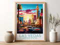 las vegas travel poster for kitchen united states