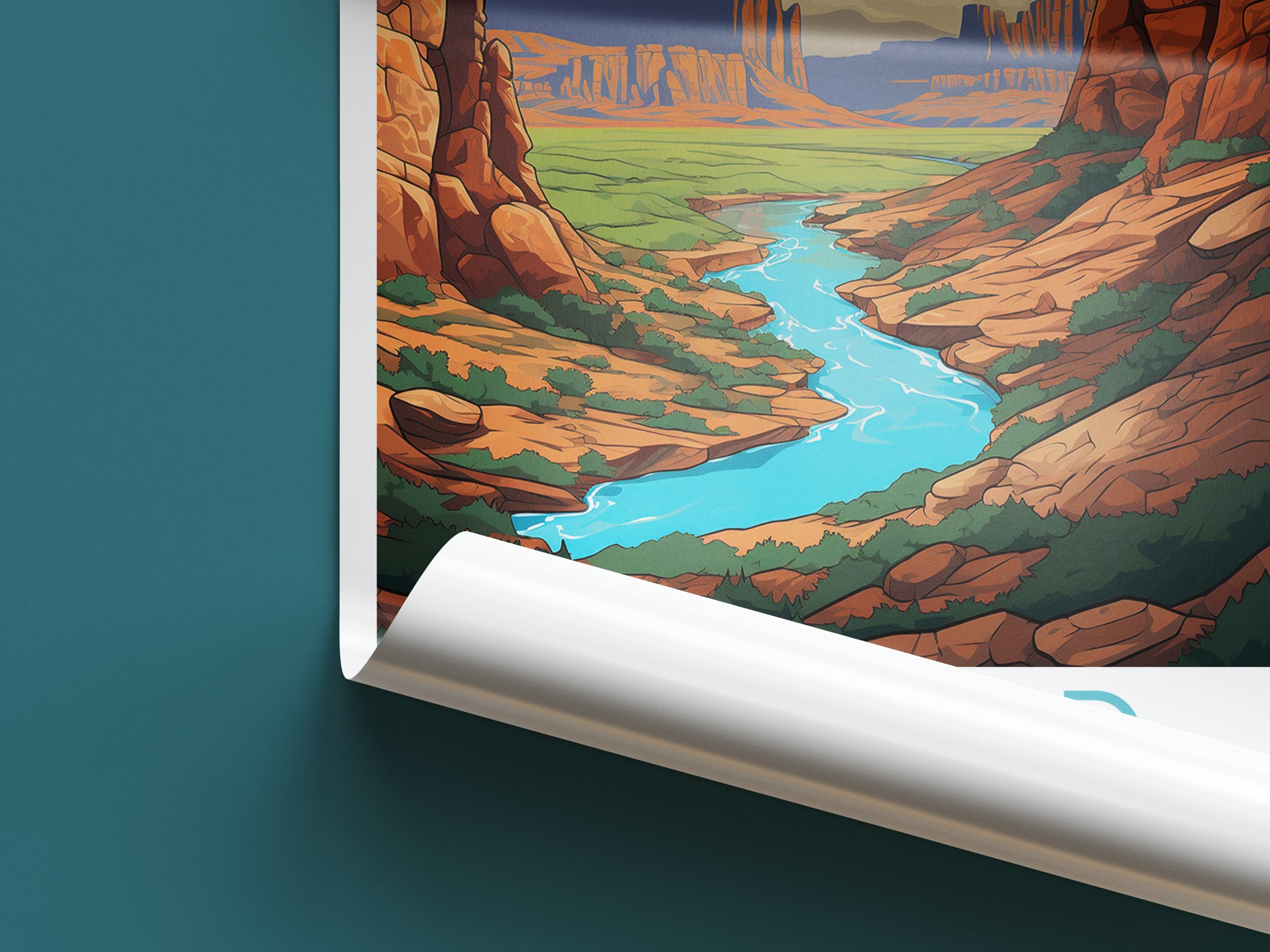 big bend travel poster roll up national park