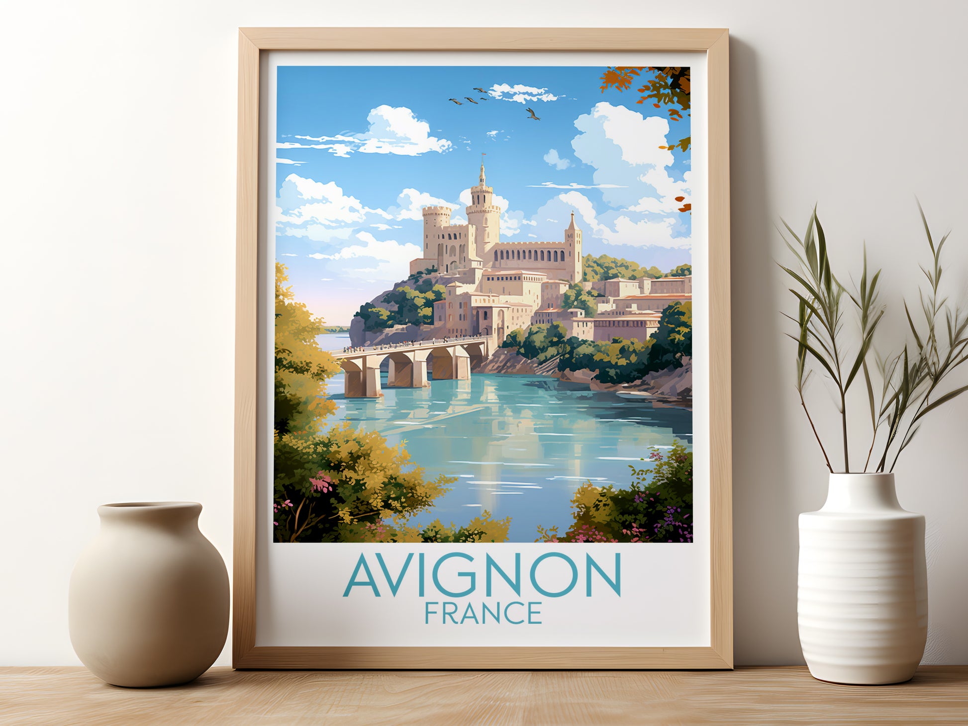 avignon travel poster for kitchen france