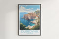 dubrovnik travel poster hanged on the wall croatia