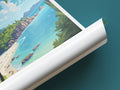 seychelles travel poster tube la digue