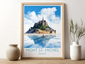 mont st michel travel poster for kitchen france