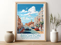 brighton travel poster for kitchen united kingdom