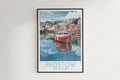 padstow travel poster hanged on the wall england