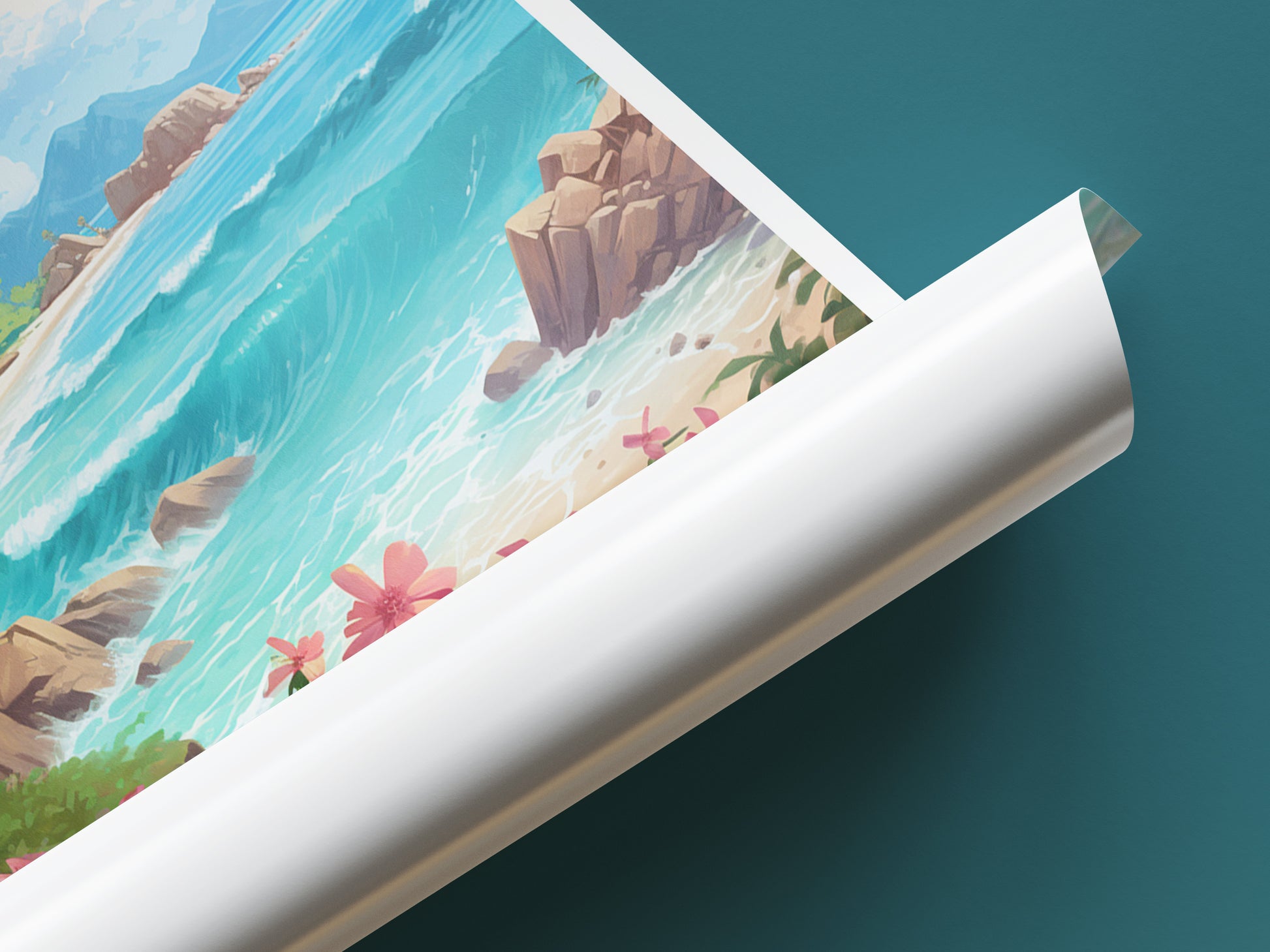 seychelles travel poster tube la digue