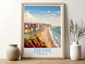 dieppe travel poster for kitchen france