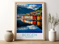 bergen travel poster for kitchen norway