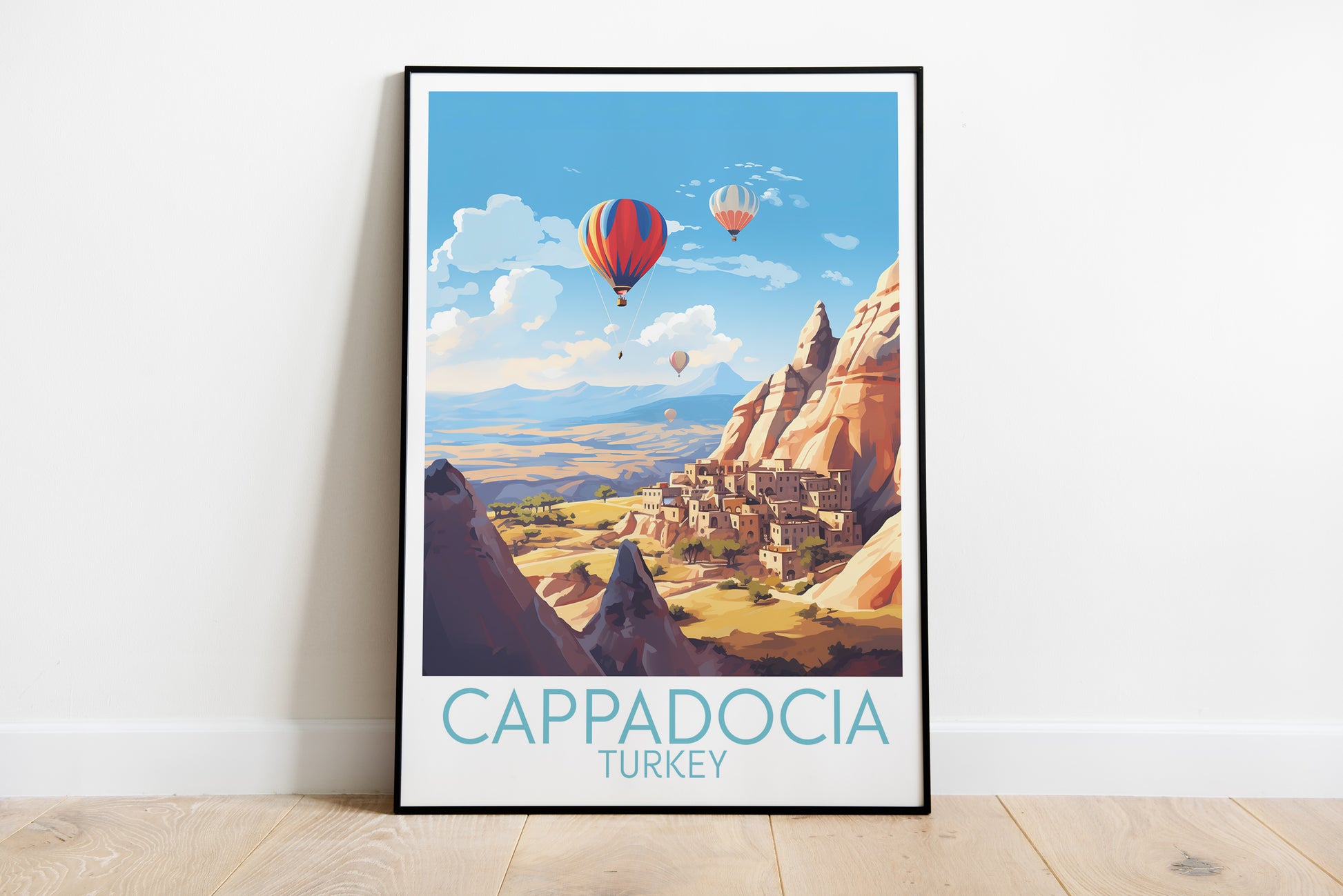 cappadocia travel poster on the ground turkey