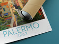 palermo travel poster rolled italy