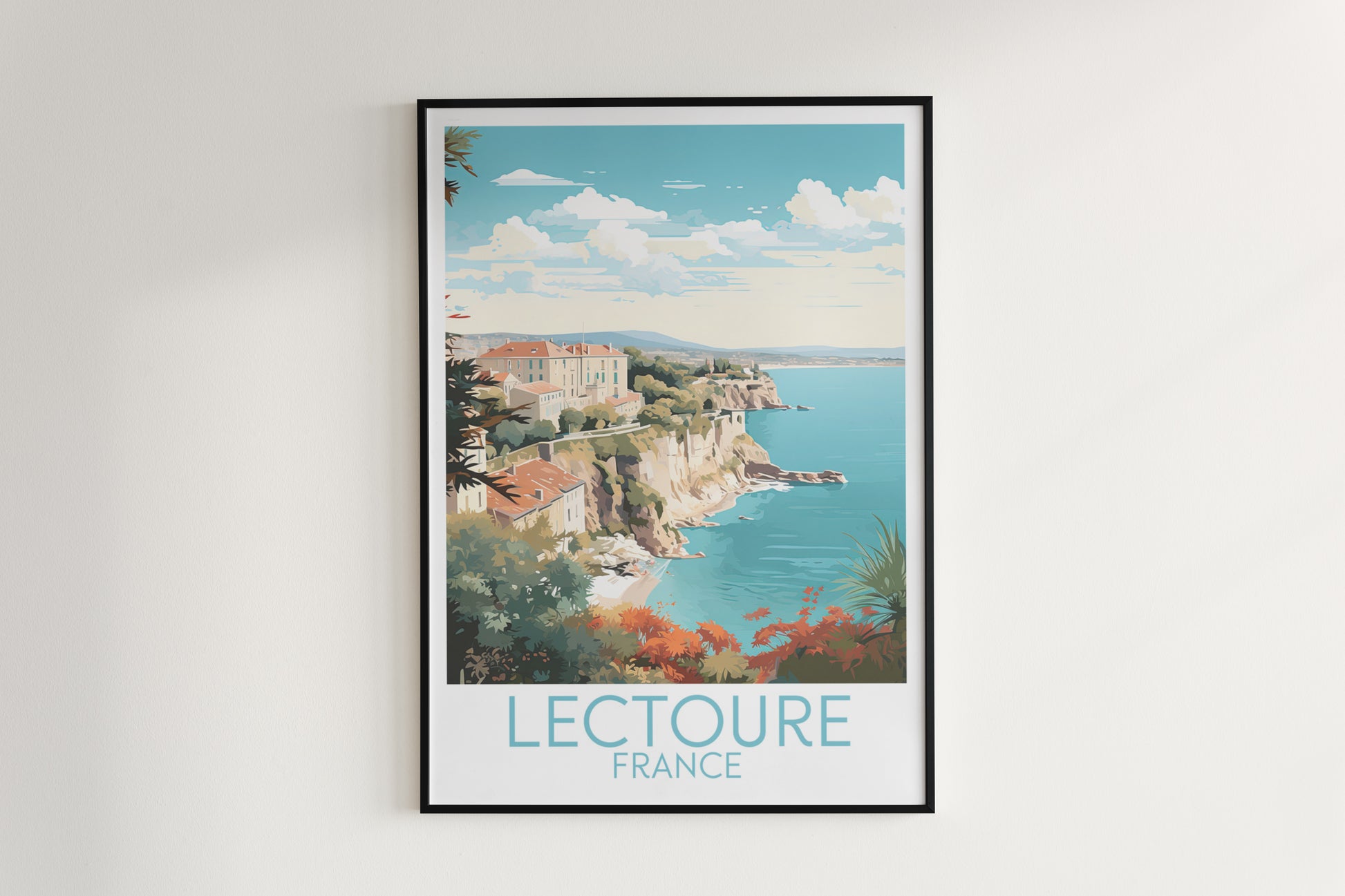 lectoure travel poster hanged on the wall france