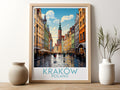 krakow travel poster for kitchen poland