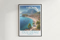 olu deniz travel poster hanged on the wall turkey