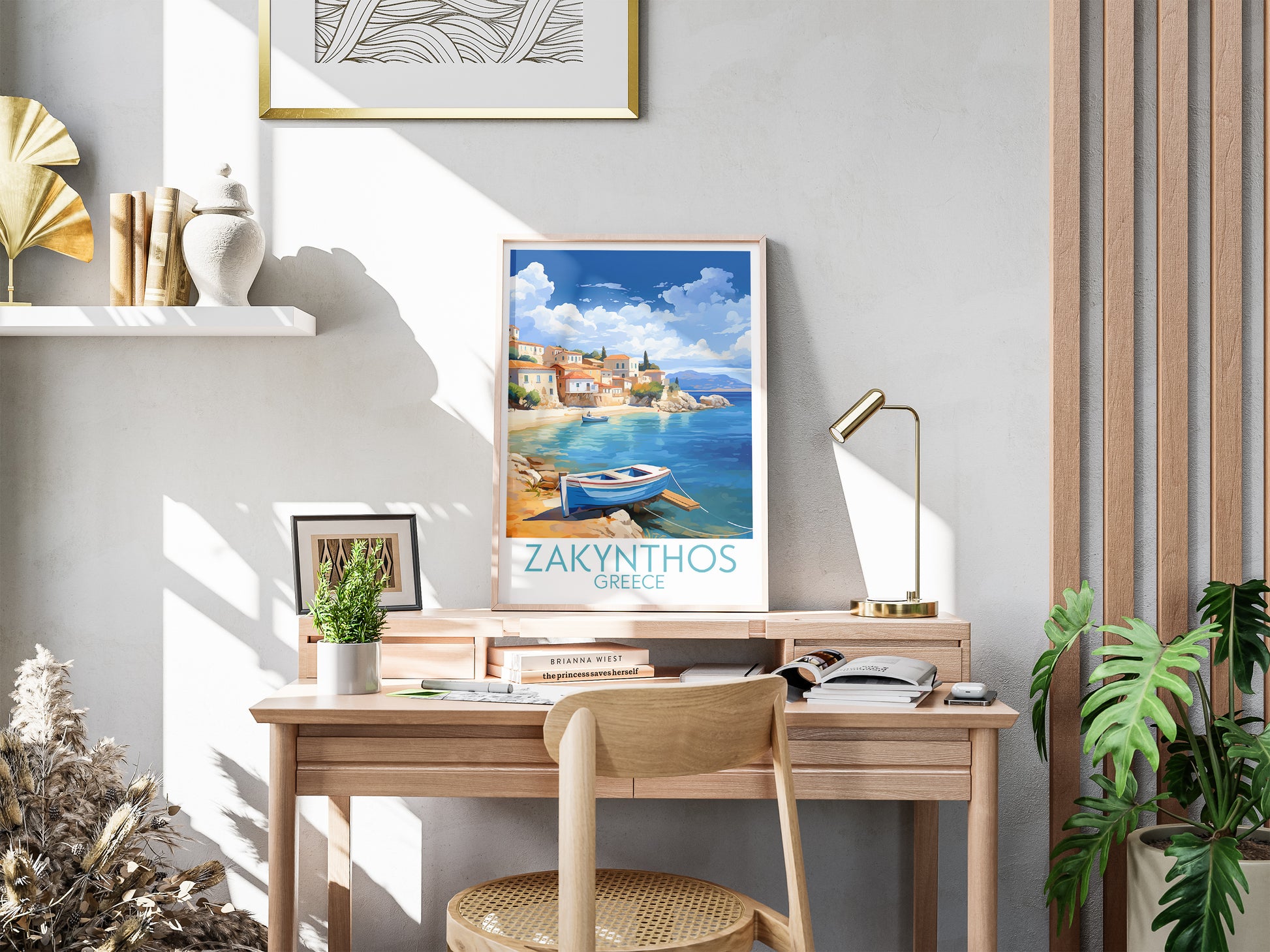 zakynthos travel poster for desk greece