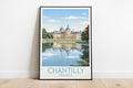 chantilly travel poster on the ground france