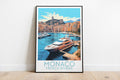 monaco travel poster on the ground french riviera