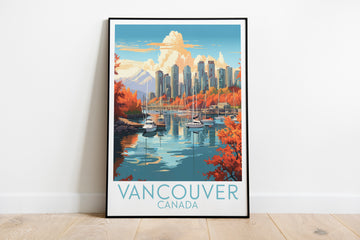 vancouver travel poster on the ground canada