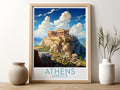 athens travel poster for kitchen greece