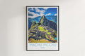 machu picchu travel poster hanged on the wall peru