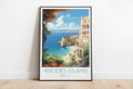 rhodes island travel poster on the ground greece