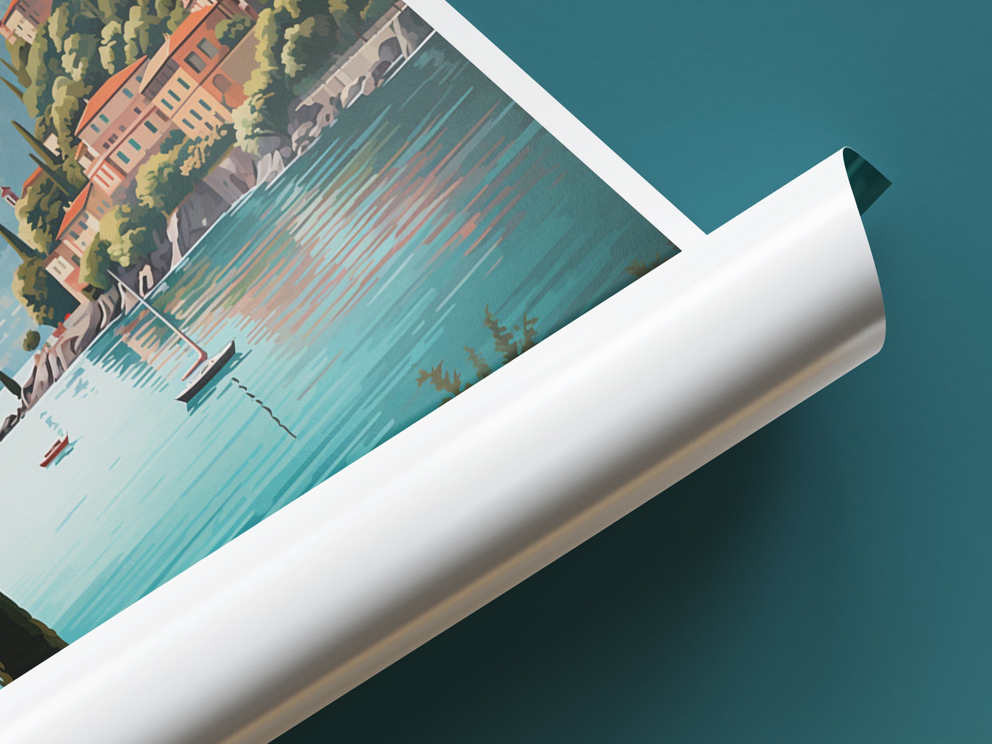 lake garda travel poster tube italy