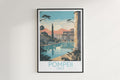 pompeii travel poster hanged on the wall italy