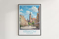 krakow travel poster hanged on the wall poland