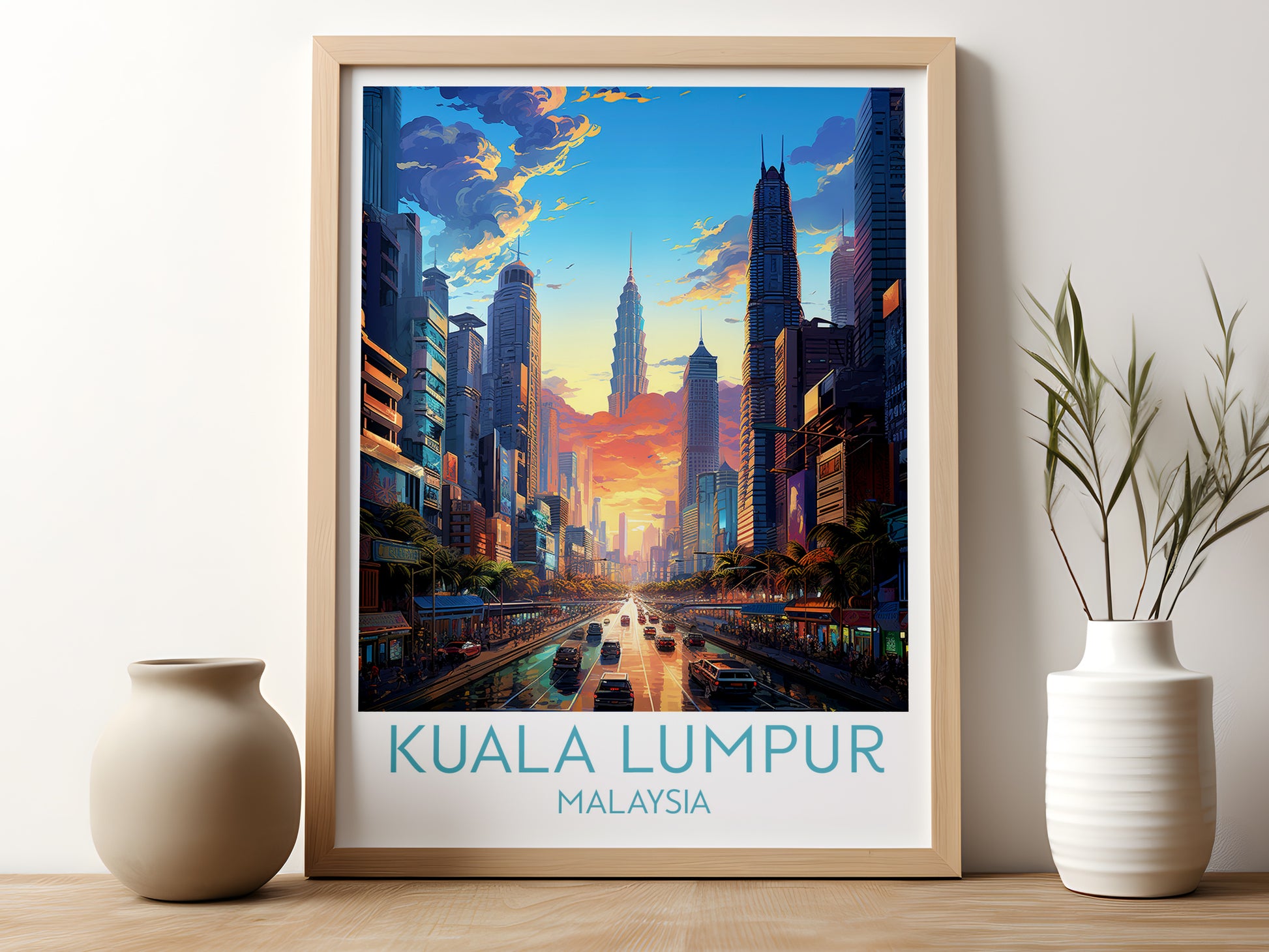 kuala lumpur travel poster for kitchen malaysia