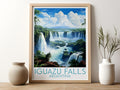 iguazu falls travel poster for kitchen argentina