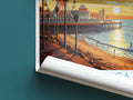 santa monica travel poster roll up california