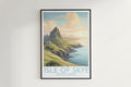 isle of skye travel poster hanged on the wall scotland