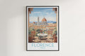 florence travel poster hanged on the wall italy