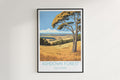 ashdown forest travel poster hanged on the wall east sussex