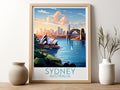 sydney travel poster for kitchen australia