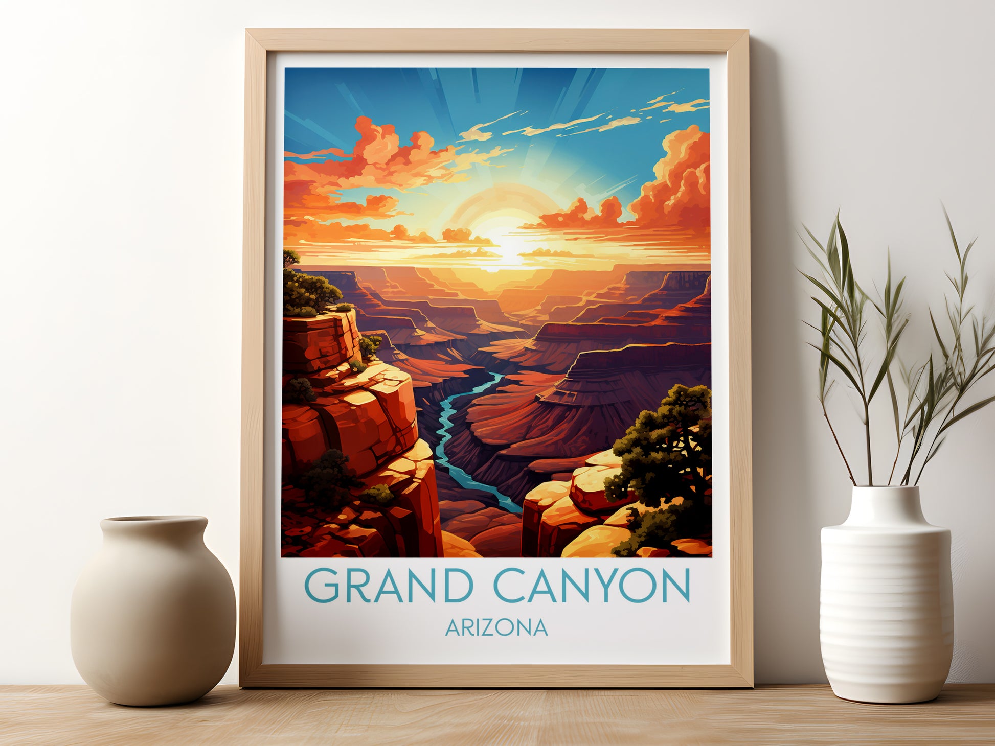 grand canyon travel poster for kitchen arizona