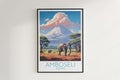 amboseli travel poster hanged on the wall kenya