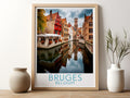 bruges travel poster for kitchen belgium