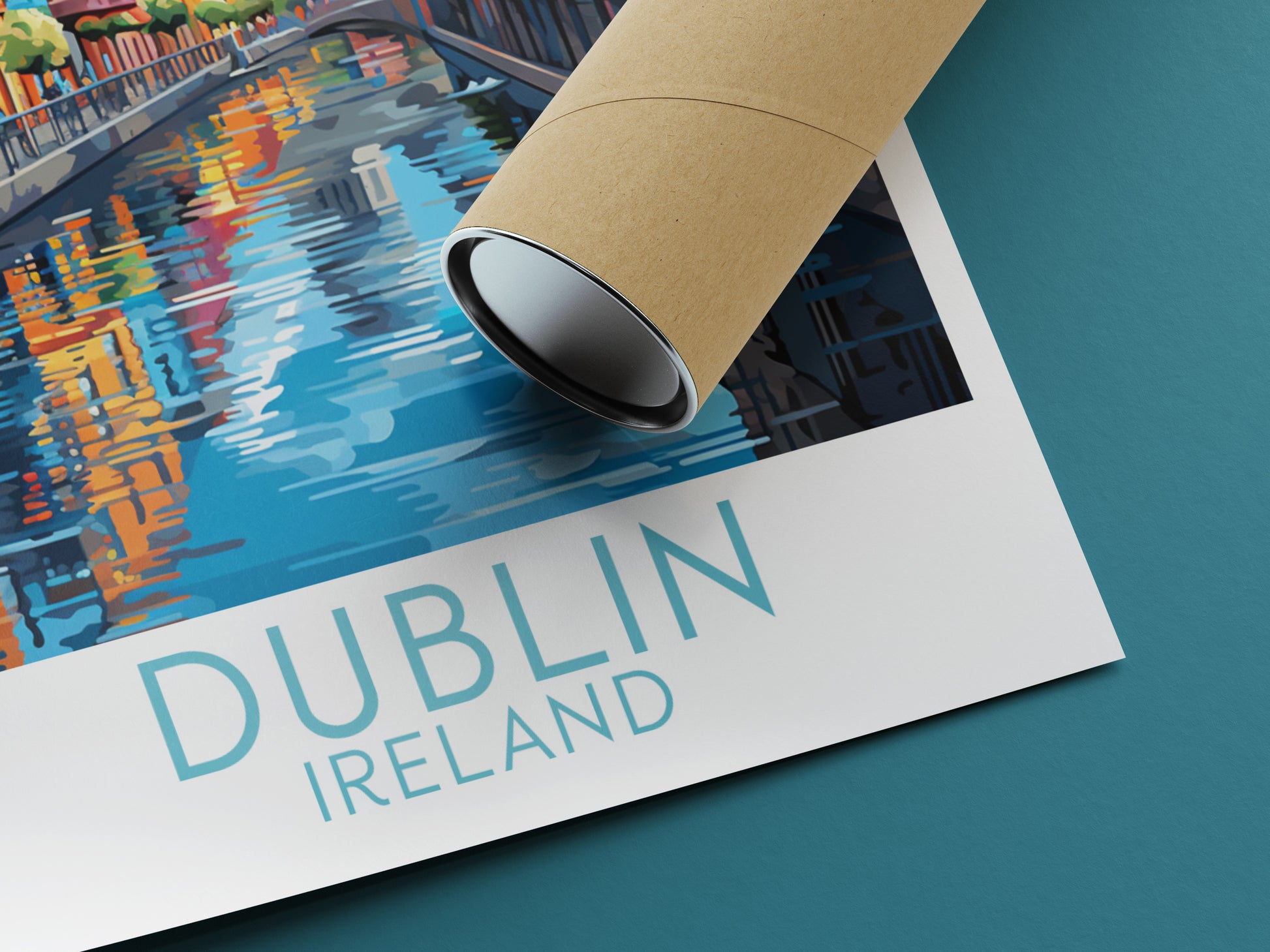 dublin travel poster rolled ireland