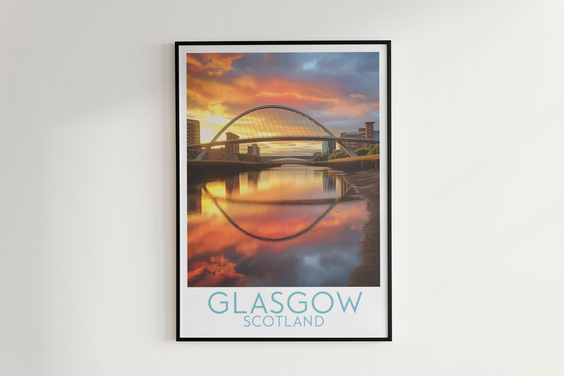 glasgow travel poster hanged on the wall scotland