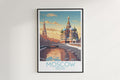 moscow travel poster hanged on the wall russia