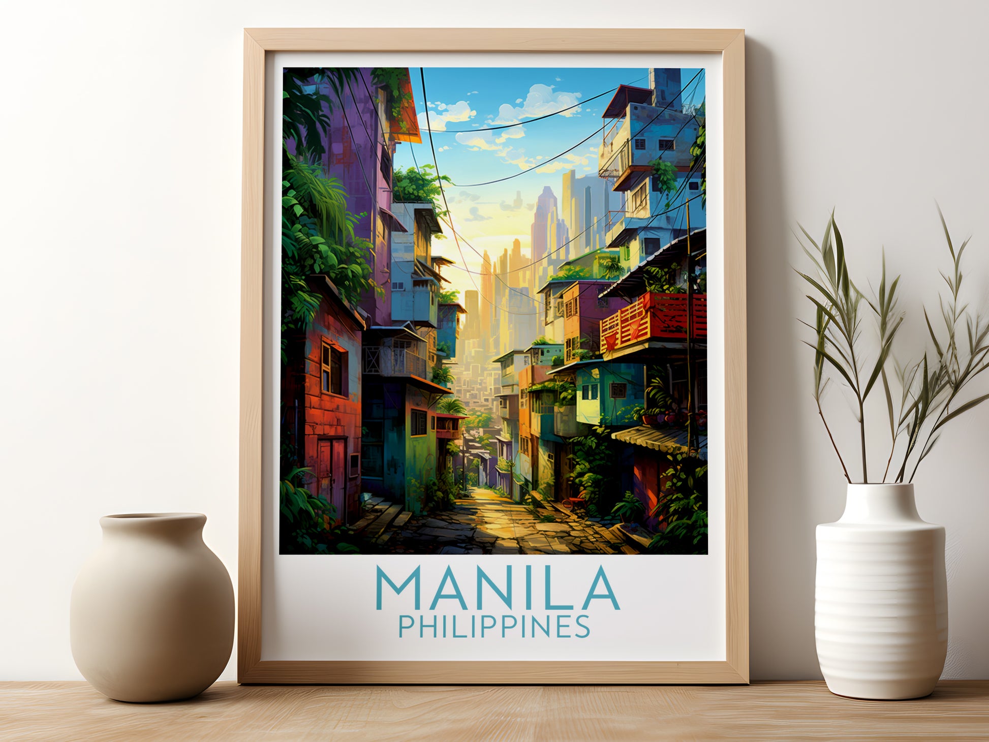 manila travel poster for kitchen philippines