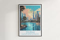 dubai travel poster hanged on the wall united arab emirates