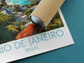 rio de janeiro travel poster rolled brazil