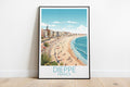 dieppe travel poster on the ground france