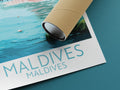 maldives travel poster rolled maldives