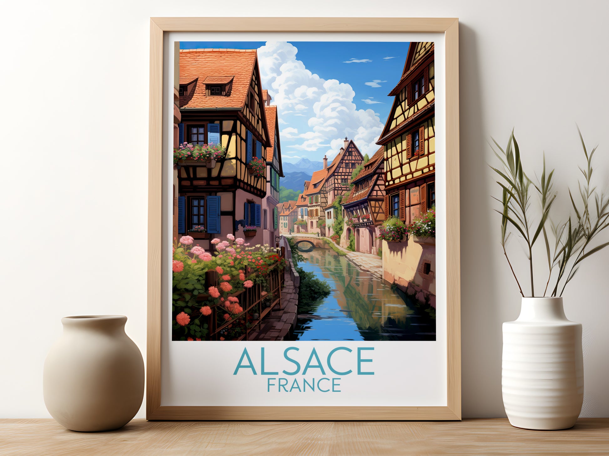 alsace travel poster for kitchen france